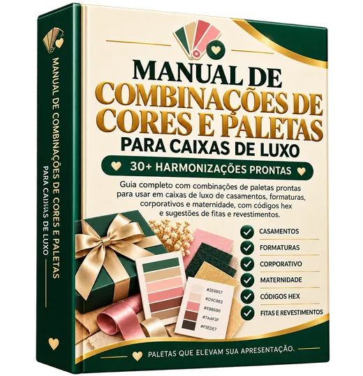 Capa do Manual de Combinações de Cores e Paletas para caixas de luxo